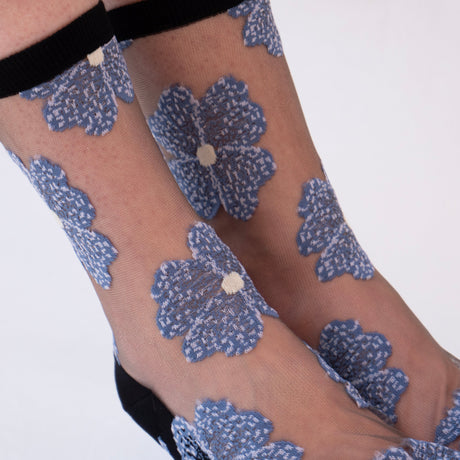 Murano Bleue Transparent Socks