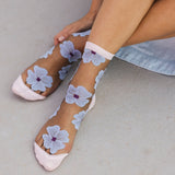 Murano Mauve Transparent Socks
