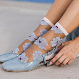 Murano Mauve Transparent Socks