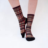 Nevada Roads Bordeaux Transparent Socks