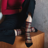 Nevada Roads Bordeaux Transparent Socks
