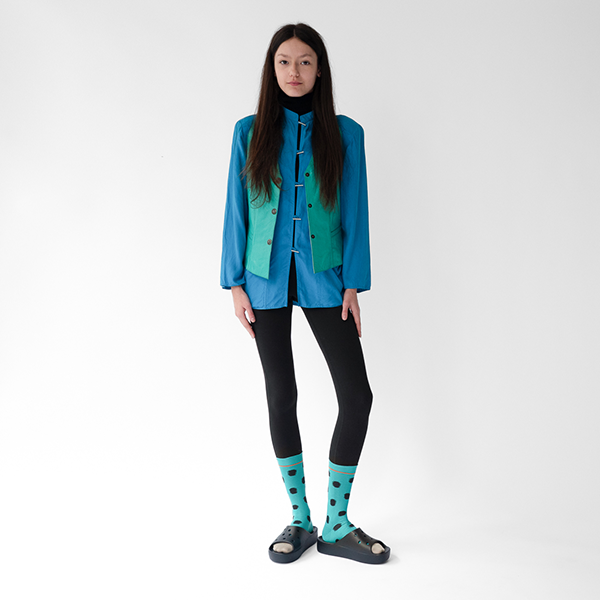 AW24 Fiction Pois Viridien Crew | FC2-01