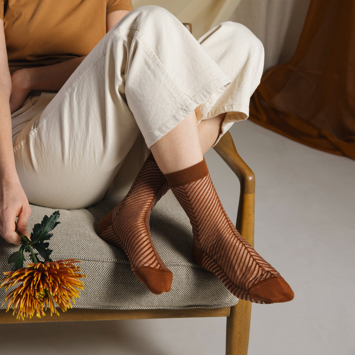 Sapin Cuivre Transparent Socks