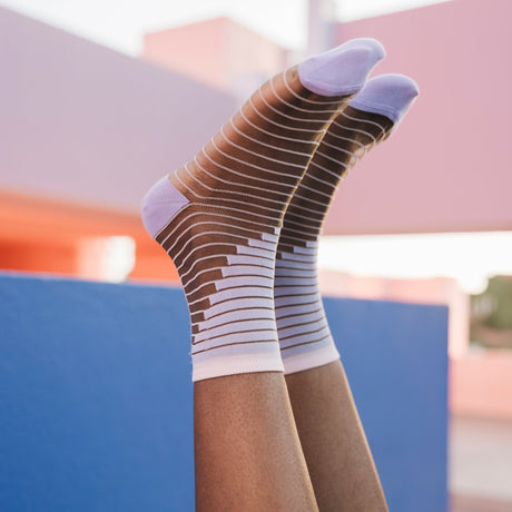 Shibuya Mauve Transparent Socks