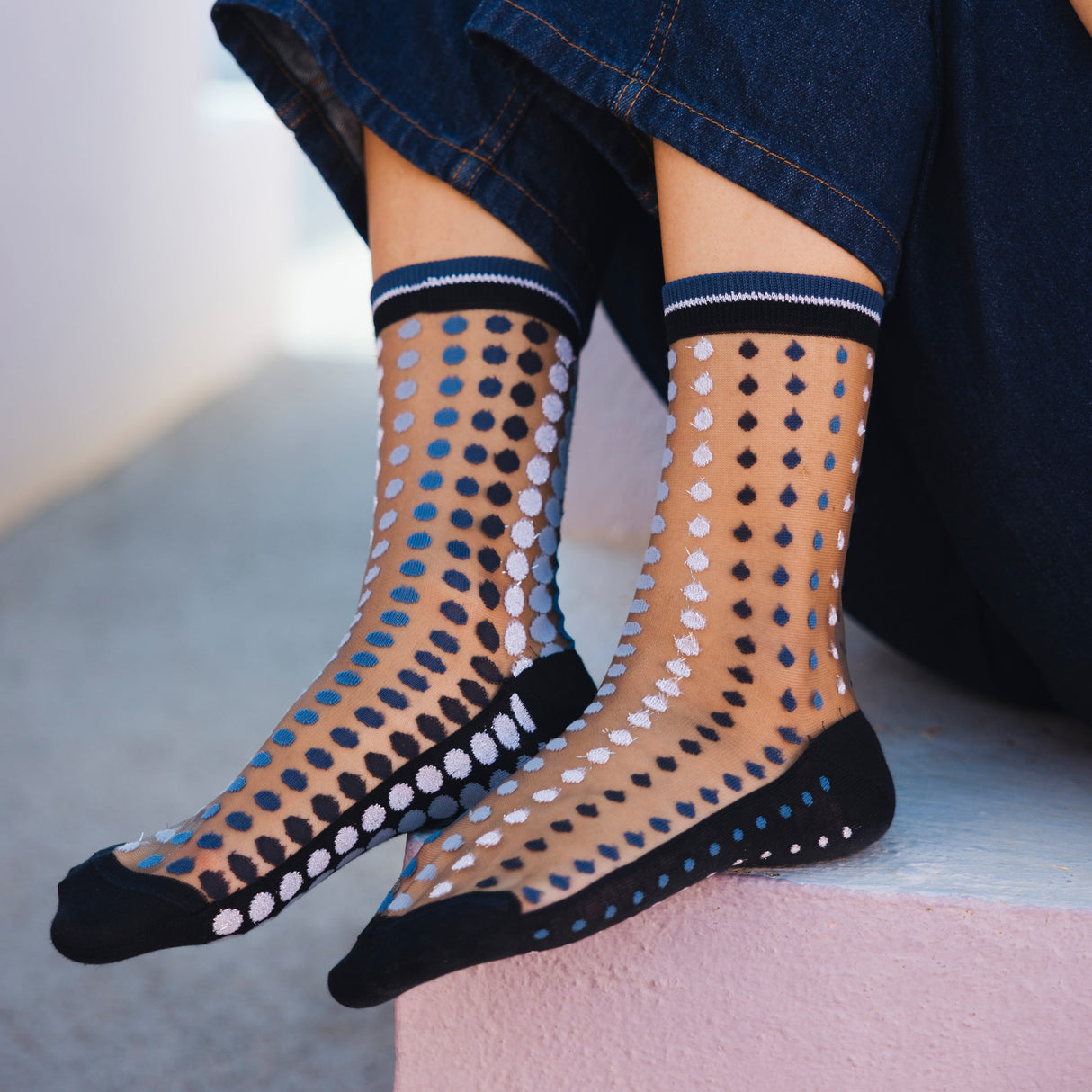 Vetrata Bleue Transparent Socks